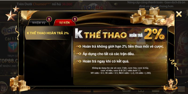 TOP88 có các chương trình khuyến mãi khủng